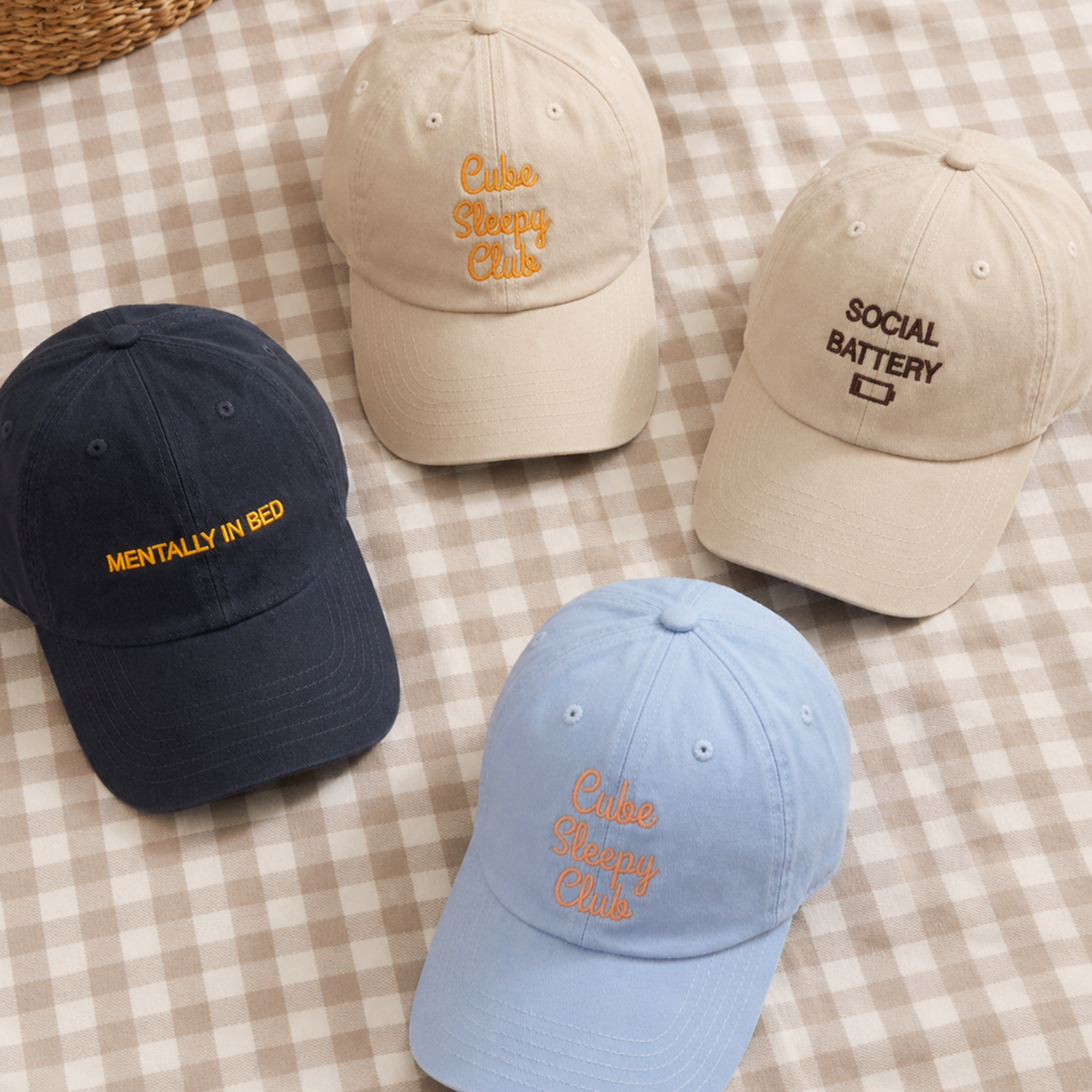 Cube Sleepy Club Premium Embroidered Cotton Cap