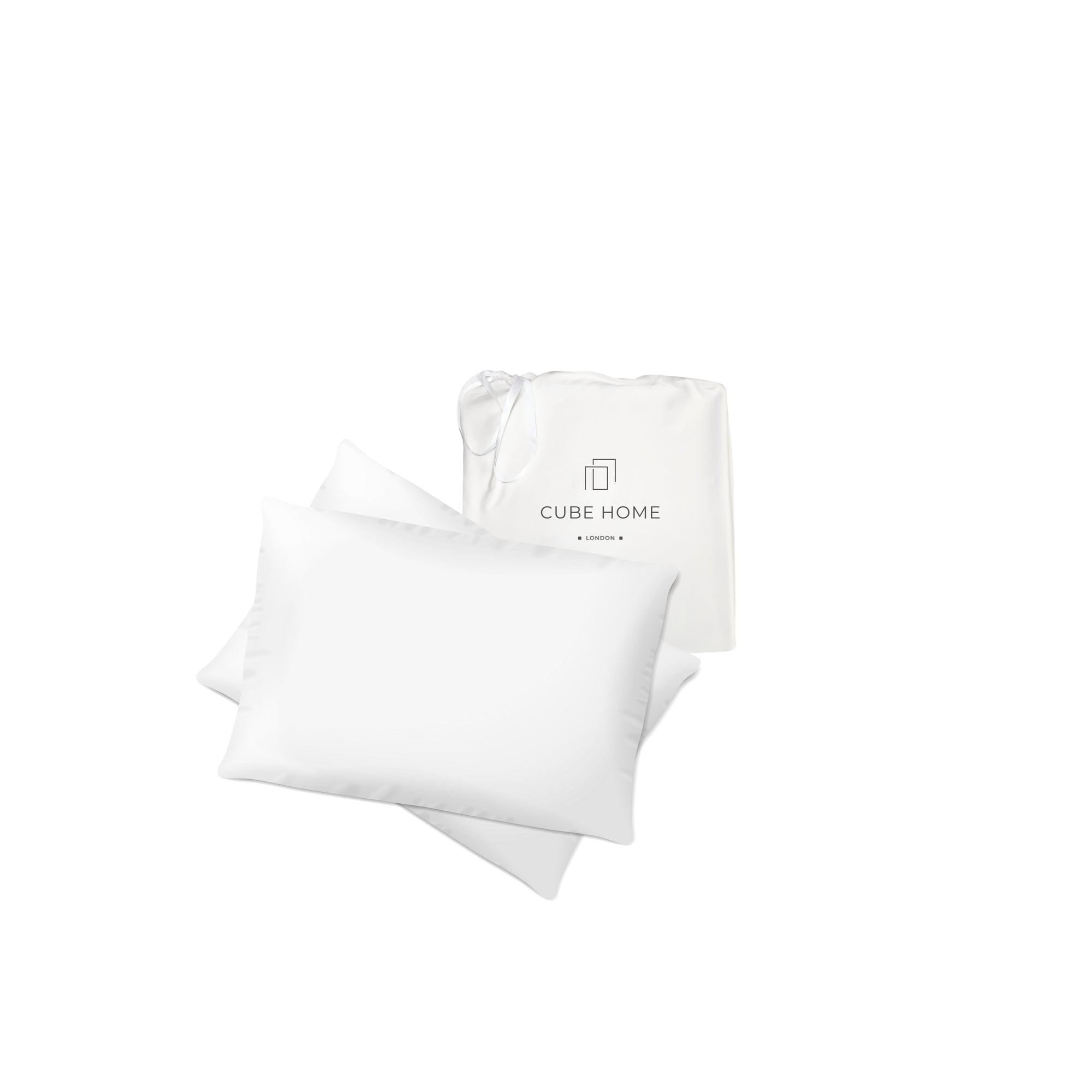 CUBE HOME Natural Bamboo Pillowcases (Set Of 2), White